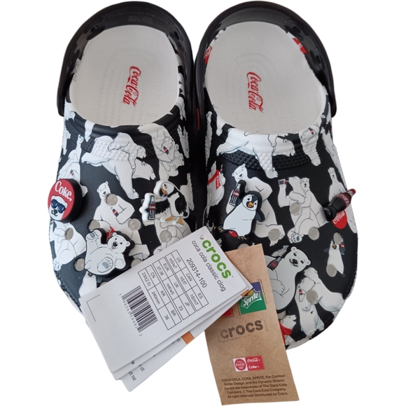 CROCS X Coca Cola Bear Collection Classic Clog Holiday  NWT Size 7 Womens 5 Mens - Picture 8 of 11